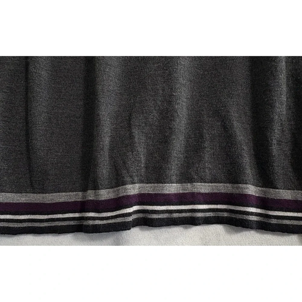 GOOD MAN Brand Men Merino Wool Pullover Long Sleeve Sweater Sz XL Gray 4-6